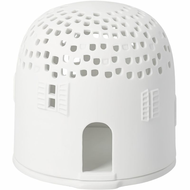 Vuurtoren, winterhuis, dakpan, wielen